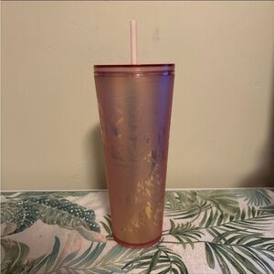 New Starbucks Soft Touch Siren Rose Mermaid Gold Pink Venti 24oz Tumbler